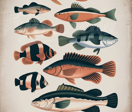 Affiche vintage poissonnerie
