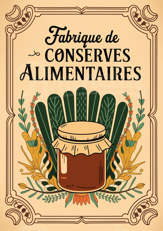 Affiche conserve rétro