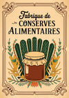 Affiche conserves alimentaires vintage art nouveau