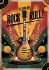 Affiche guitare ailée Le son du Rock’n Roll