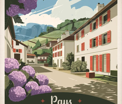 affiche villages typiques Pays Basque