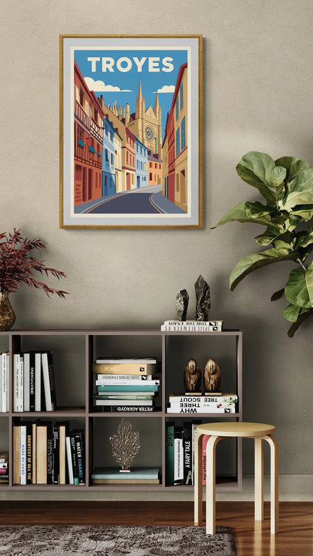 Affiche vintage Troyes copie