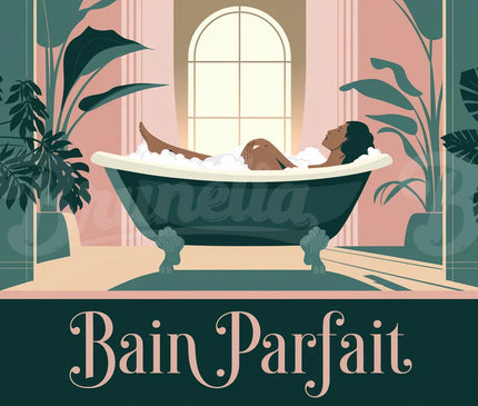 affiche bain moussant ancien