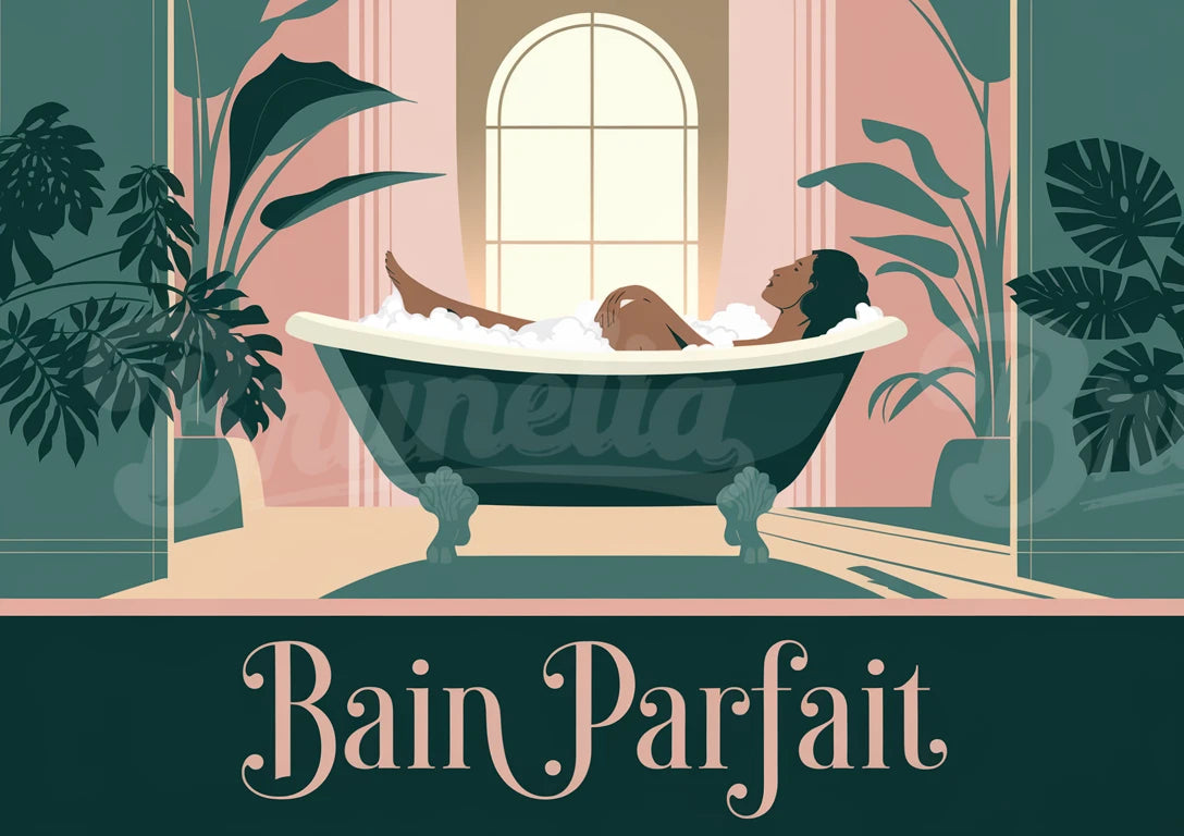 affiche bain moussant ancien