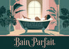 Affiche Bain Parfait femme baignoire rétro
