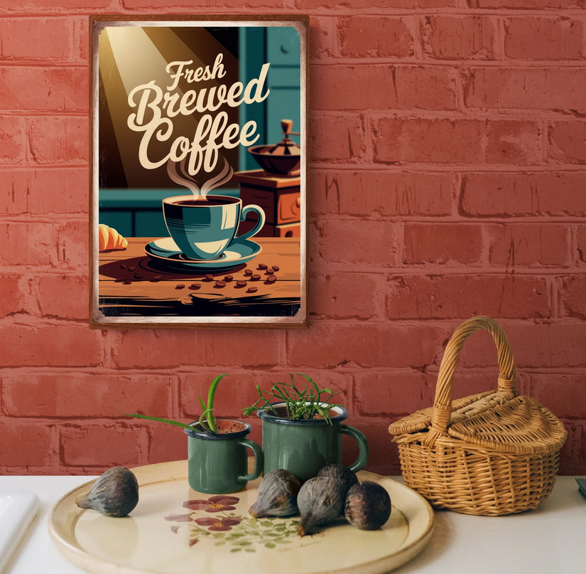 affiche cuisine café rétro