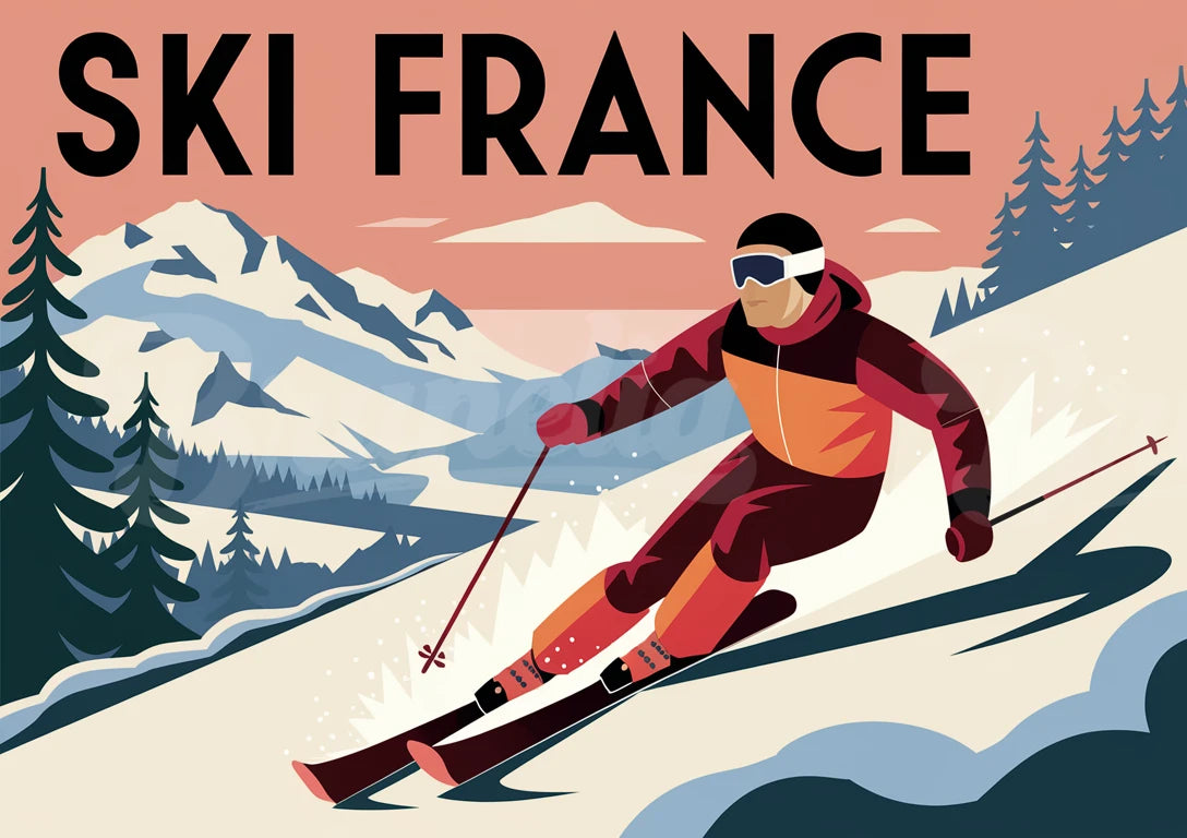 affiche ski vintage