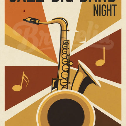 Affiche vintage big band jazz