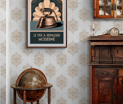 Affiche vintage fer à repasser rétro
