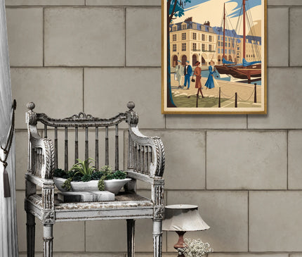 Affiche vintage quai de la Fosse