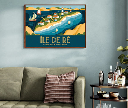 affiche vintage ile de ré