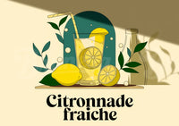 Affiche boisson rafraîchissante citronnade à l'ancienne
