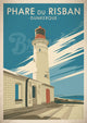 Affiche Phare du Risban – Dunkerque Style Rétro