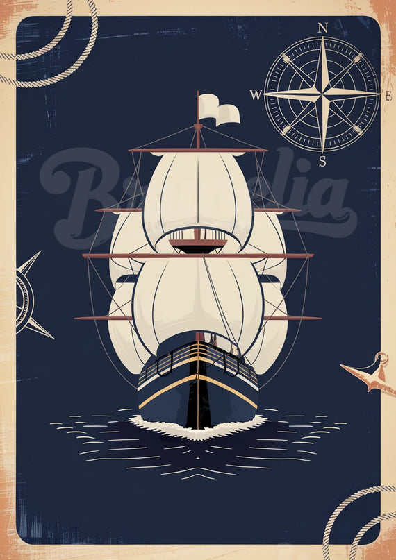 affiche vintage bateau 2