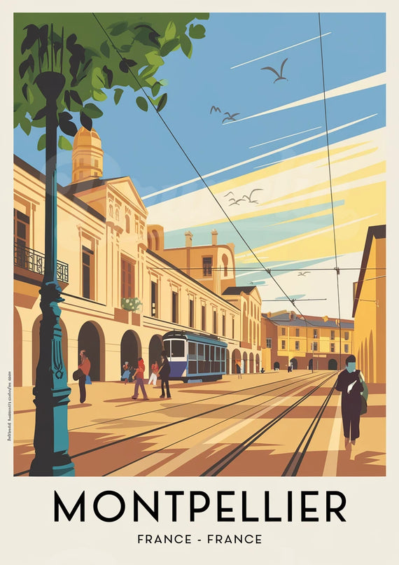 Affiche vintage Montpellier