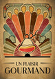 Affiche gourmandise Art Déco soleil plumes colorées