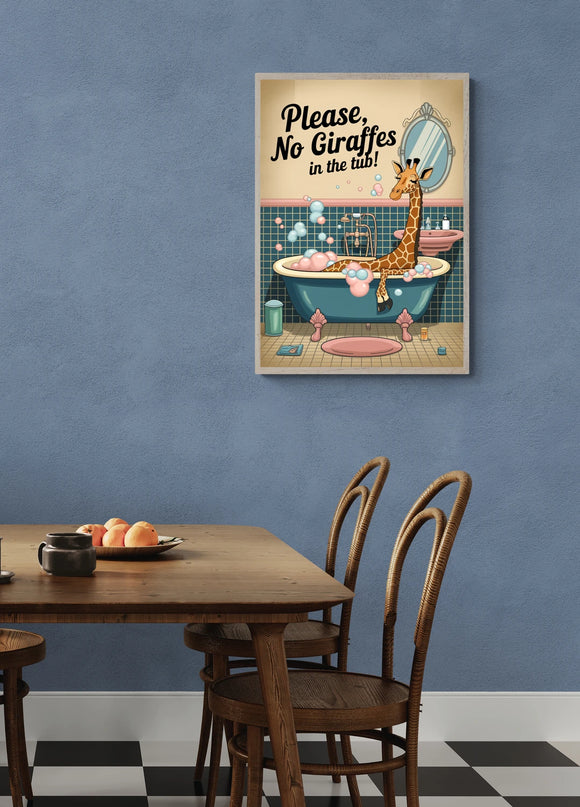 affiche salle de bain rĂ©tro