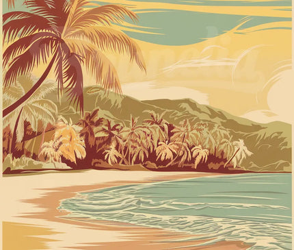 affiche guadeloupe vintage 1