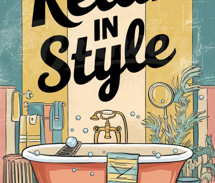 affiche vintage pour salle de bain