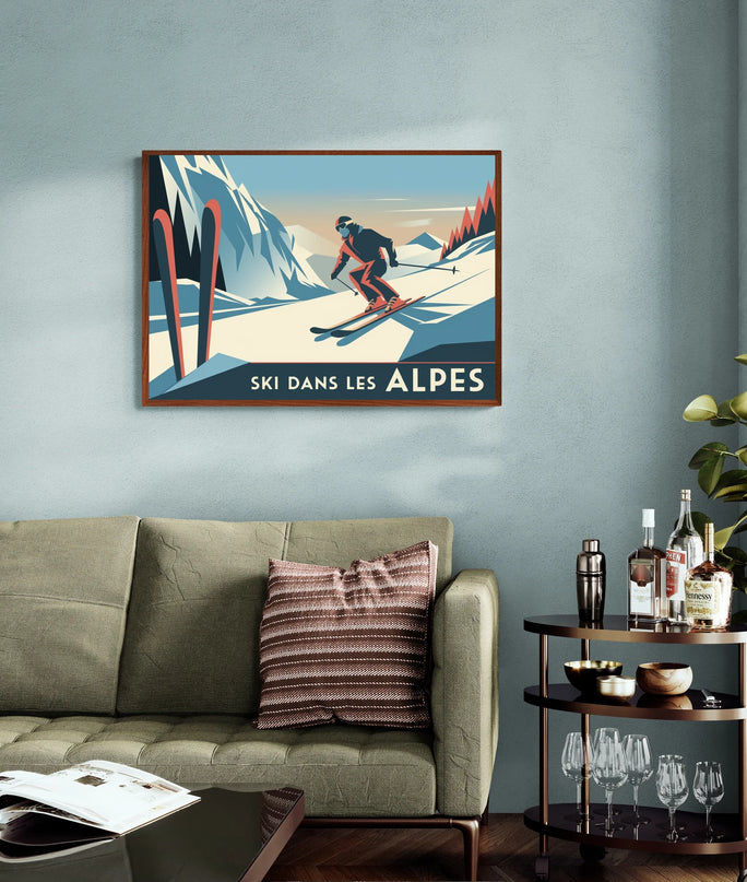 vieille affiche ski