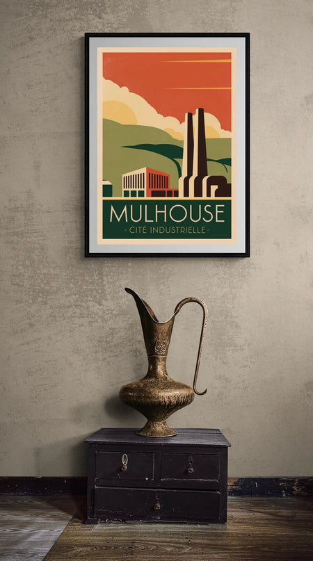Affiche vintage Mulhouse copie