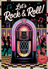 Affiche And Roll Jukebox années 1950 Rock