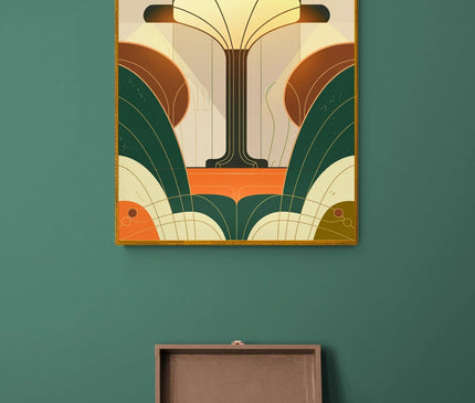 Affiche lampe liseuse vintage