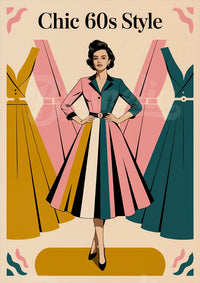 Affiche Silhouette Femme Chic 1960