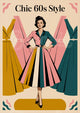 Affiche Silhouette Femme Chic 1960