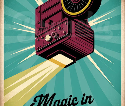 Affiche vintage diapositive rétro