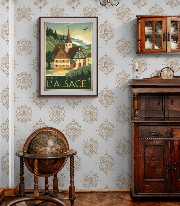 affiche vintage alsace