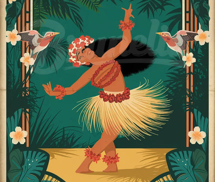 affiche tahiti vintage