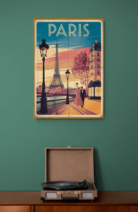 Affiche Coucher de soleil Art Déco Paris