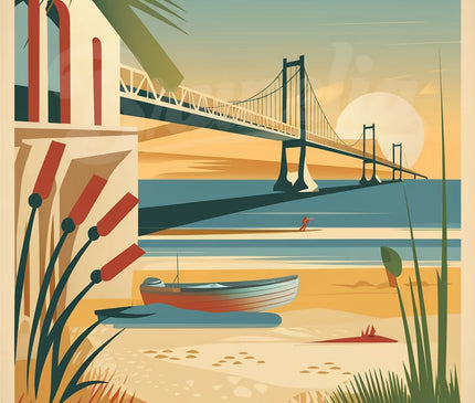 Affiche vintage Saint-Nazaire