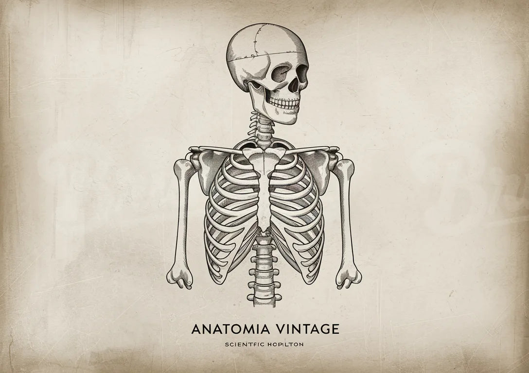 affiche corps humain vintage