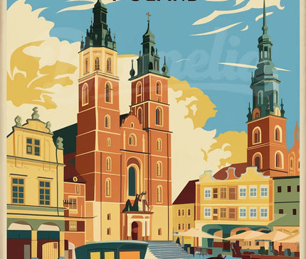 Affiche vintage Cracovie copie