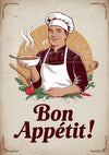 Affiche Chef Cuisinier Bon Appétit Vintage Art Déco