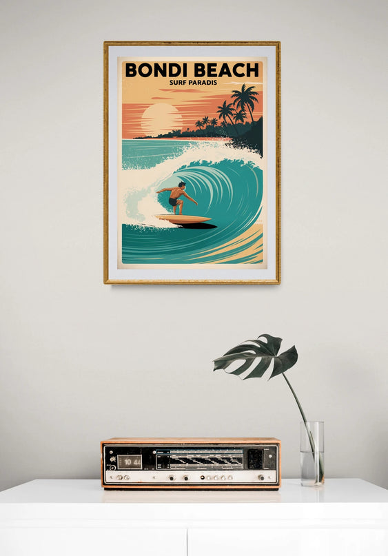 Affiche surf rétro Bondi