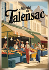 Affiche Marché de Talensac à Nantes années 1930