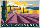Affiche Champs de lavande en Provence style rétro