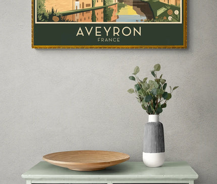 affiche vintage aveyron