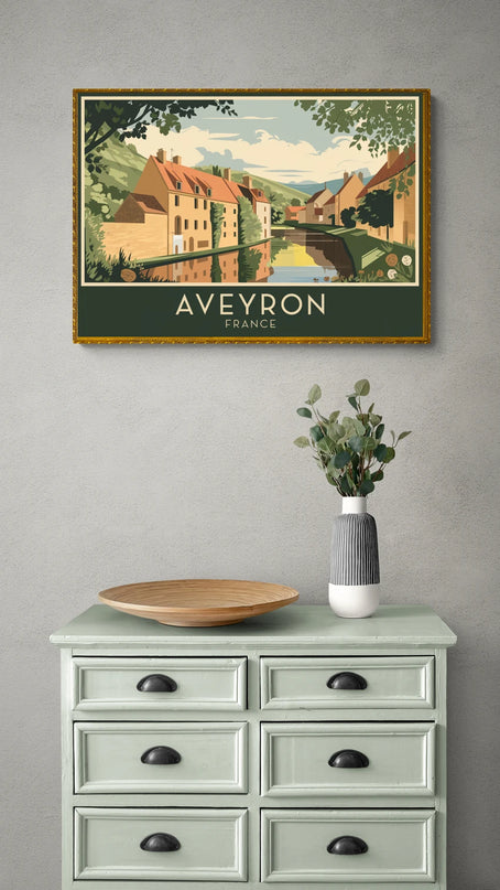 affiche vintage aveyron