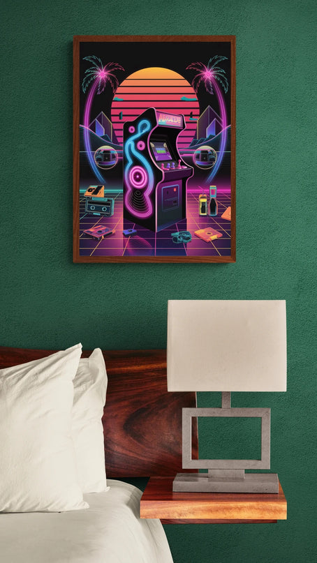 Affiche vintage salle d’arcade