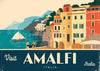 Affiche Amalfi Côte Amalfitaine Italie vintage