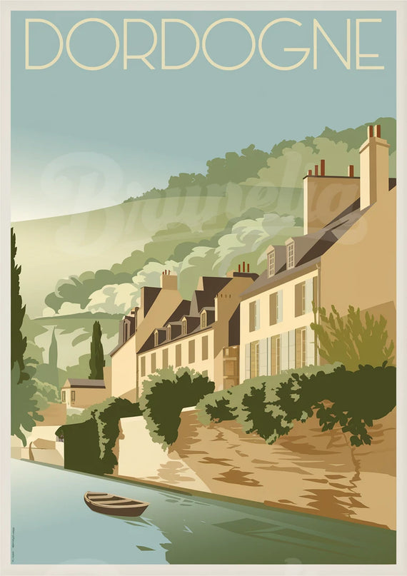affiche vintage dordogne