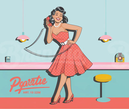 Affiche affiche art déco pin-up
