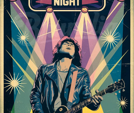Affiche vintage rock des années 80