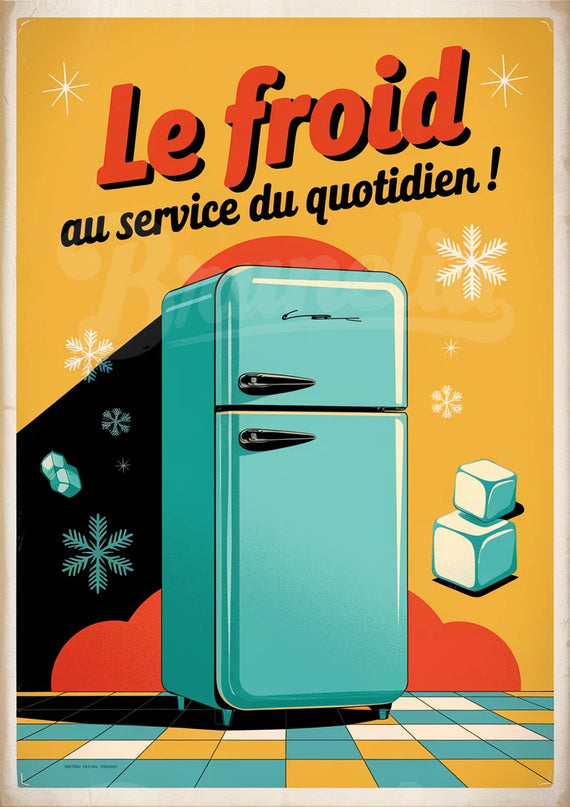 Affiche réfrigérateur vintage