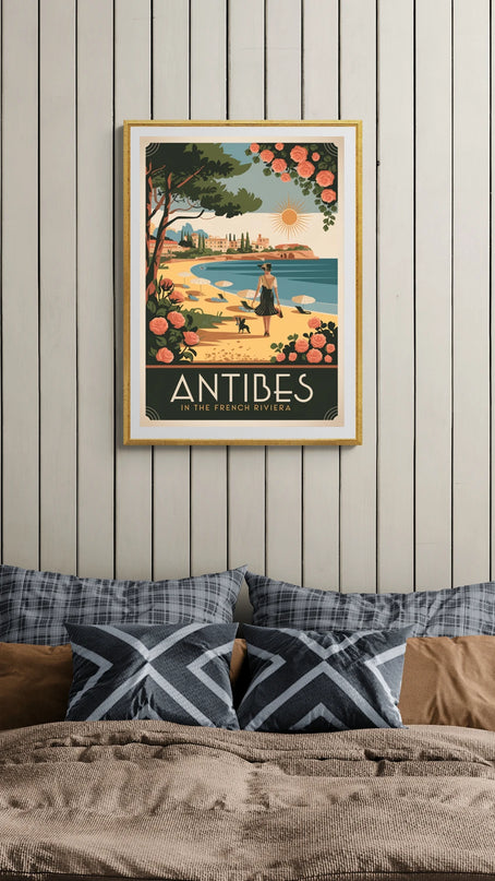 affiche vintage antibes