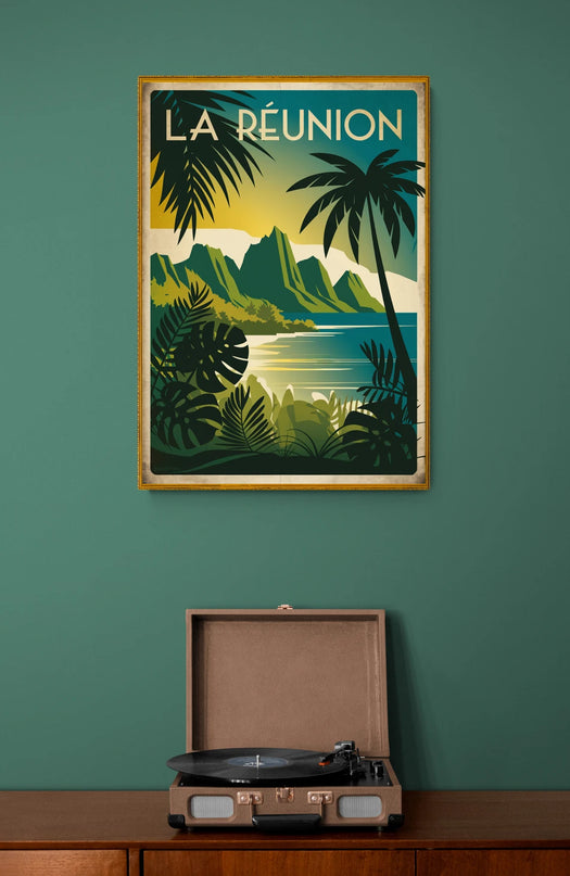 affiche vintage île de la réunion 2